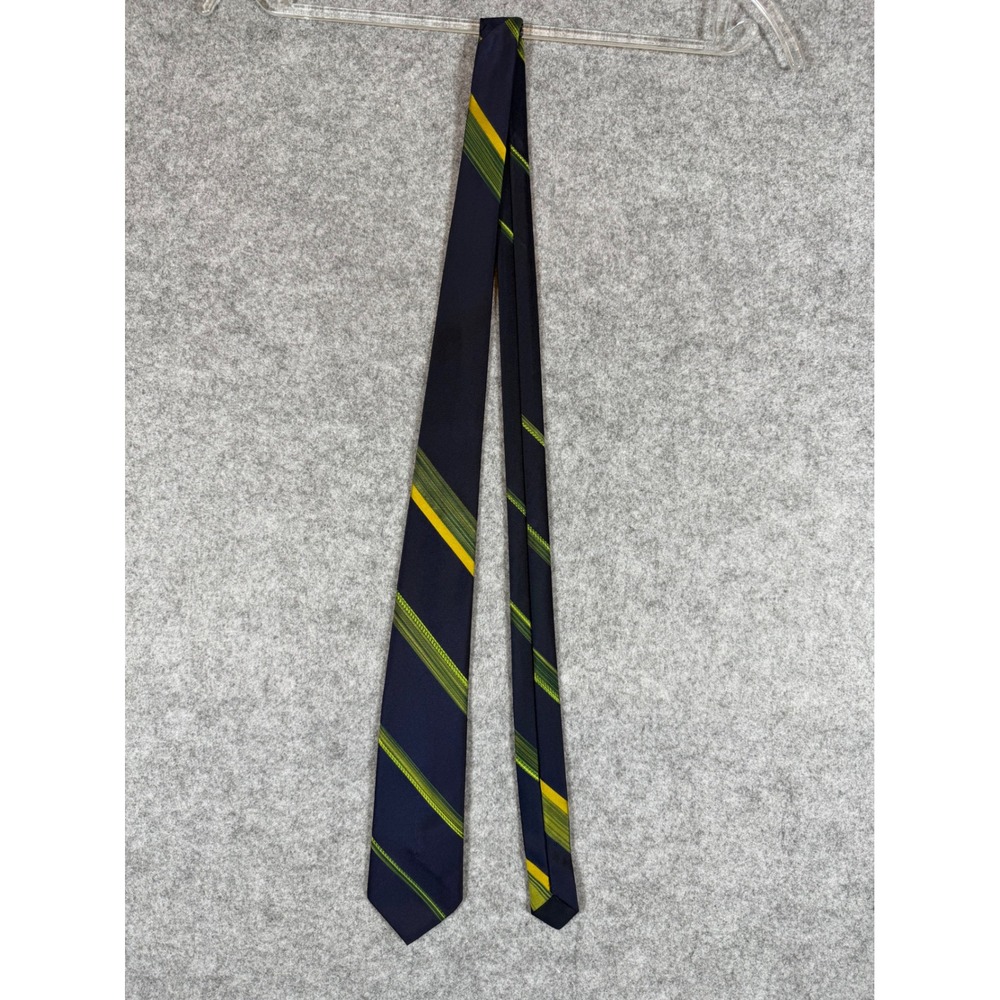 Wembley Necktie Mens OS Blue Excellent Vintage Wemlon Striped Washable Tie